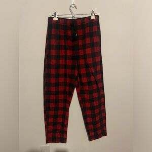 Plaid Pajama Pants black and red size medium